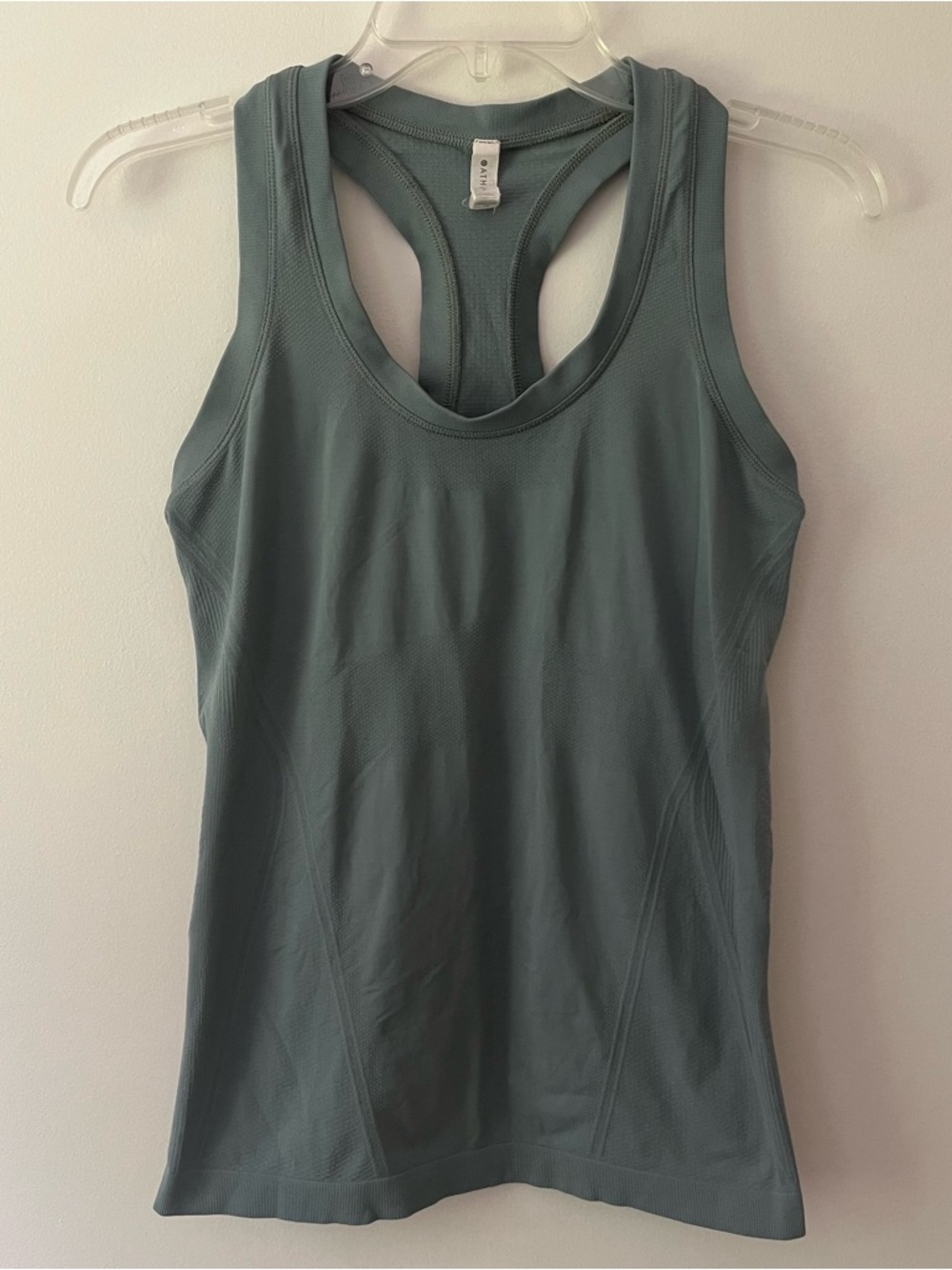 Athleta Seamless Racerback Tank Top Small Blue Running Workout Gym Athletic
